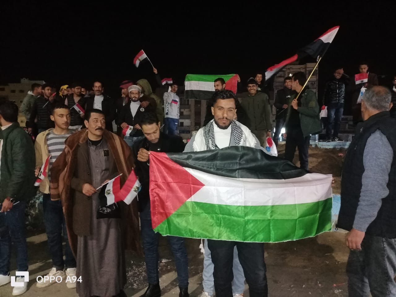 رفع العلم الفلسطينى