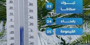 طريف تسجل أدنى درجة حرارة في المملكة بواقع (-1 °C) - تدوينة الإخباري