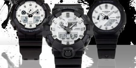 كاسيو تطلق مجموعة G-SHOCK الجديدة باللونين الأبيض والأسود مع مقاومة للصدمات والماء حتى عمق 200 متر - تدوينة الإخباري