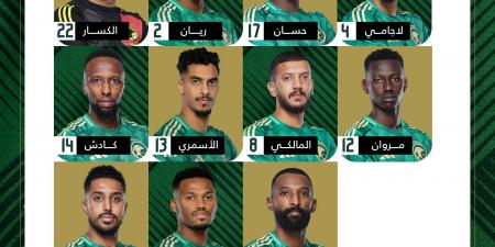 التشكيل الرسمي لمباراة منتخب السعودية أمام البحرين في تصفيات آسيا المؤهلة لكأس العالم 2026 - تدوينة الإخباري