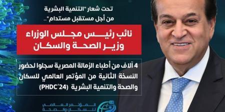 عبد الغفار: 4 آلاف طبيب سجلوا لحضور المؤتمر العالمي للسكان والصحة - تدوينة الإخباري