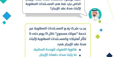 ما هي المستندات المطلوبة لإثبات صحة عقد الإيجار ؟ حساب المواطن يجيب حول ذلك - تدوينة الإخباري