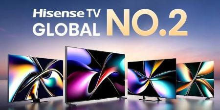 Hisense تحافظ على مركزها كثاني أكبر علامة تجارية للتلفاز عالميًا للعام الثالث على التوالي - تدوينة الإخباري