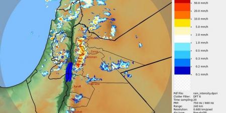 الأرصاد:هطول أمطار غزيرة في أجزاء من محافظات شمال ووسط المملكة في هذه الأثناء - تدوينة الإخباري