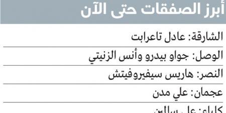 10 أندية تستفيد حتى الآن من «الانتقالات الشتوية» - تدوينة الإخباري