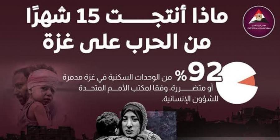 «معلومات الوزراء»: 95% من سكان غزة نزحوا خلال 15 شهراً من العدوان الإسرائيلي.. ومصر تؤكد عدم الاستغناء عن «أونروا» لمرحلتي التعافي والإعمار - تدوينة الإخباري