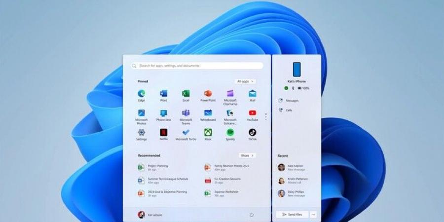 Windows 11 يدمج هاتف آيفون في قائمة ابدأ لنقل الملفات والرسائل والمزيد - تدوينة الإخباري