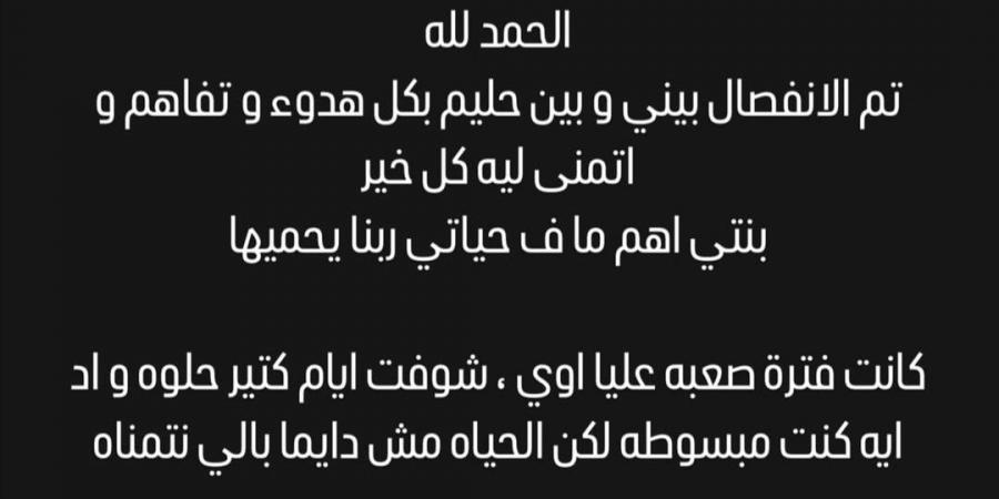 طلاق البلوجر أمل سمير والفنان حليم بركات.. تفاصيل - تدوينة الإخباري