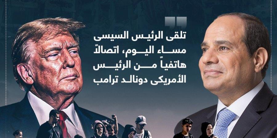 الرئيس السيسى يتلقى اتصالًا من ترامب ويؤكد ضرورة تدشين عملية سلام دائم..إنفوجراف - تدوينة الإخباري