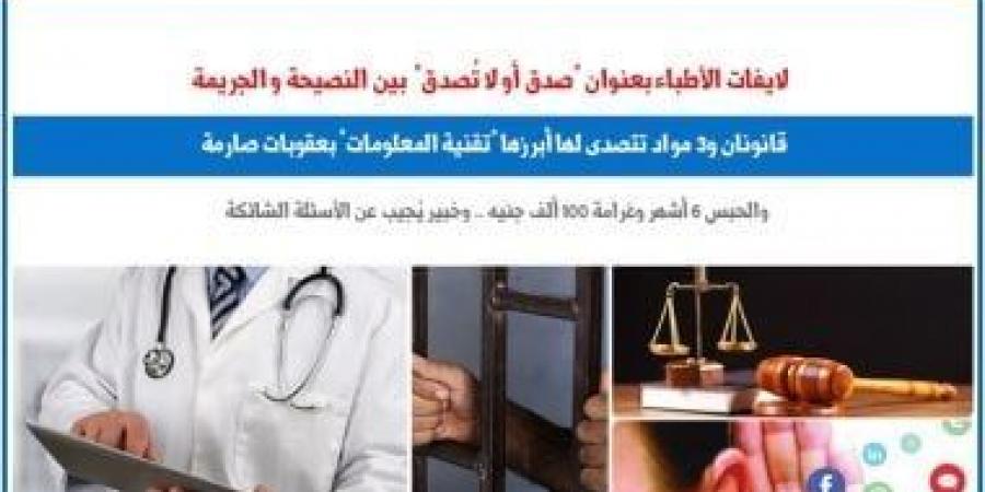 لايفات الأطباء بعنوان "صدق أو لا تُصدق" بين النصيحة و الجريمة.. برلمانى - تدوينة الإخباري