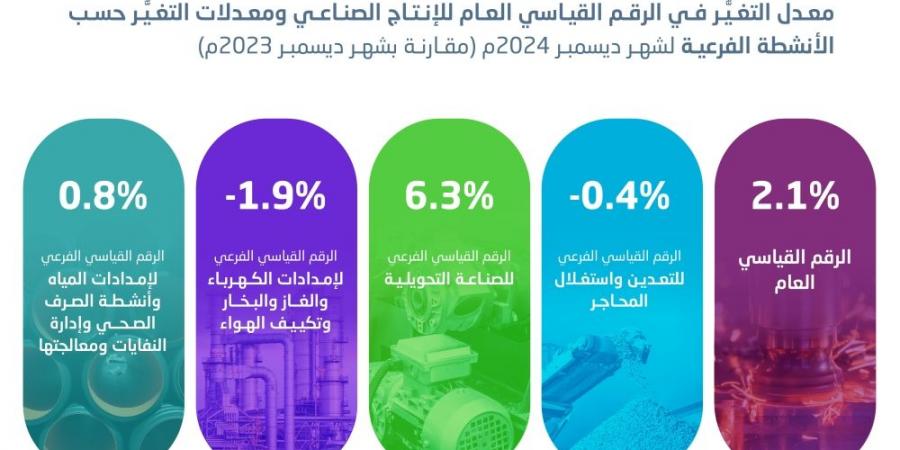 2.1 % ارتفاعا بالرقم القياسي للإنتاج الصناعي في السعودية خلال شهر - تدوينة الإخباري