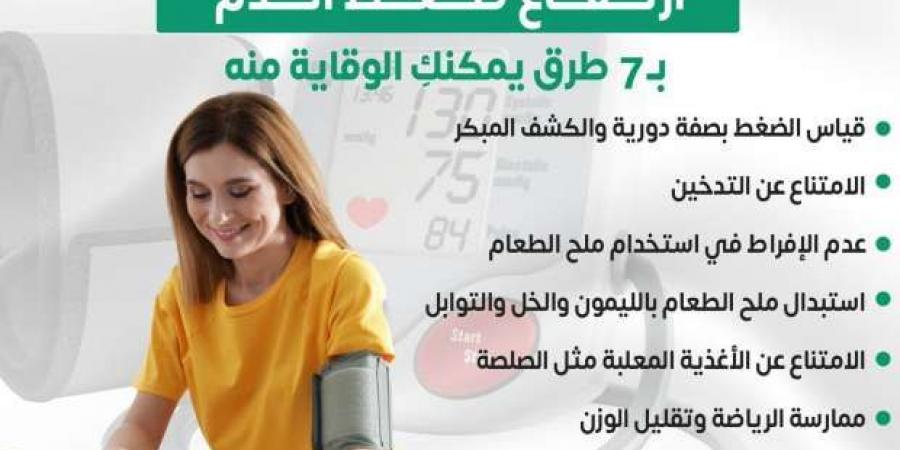 7 خطوات تخلصك من ضغط الدم.. «الصحة» تقدم روشتة للوقاية منه - تدوينة الإخباري