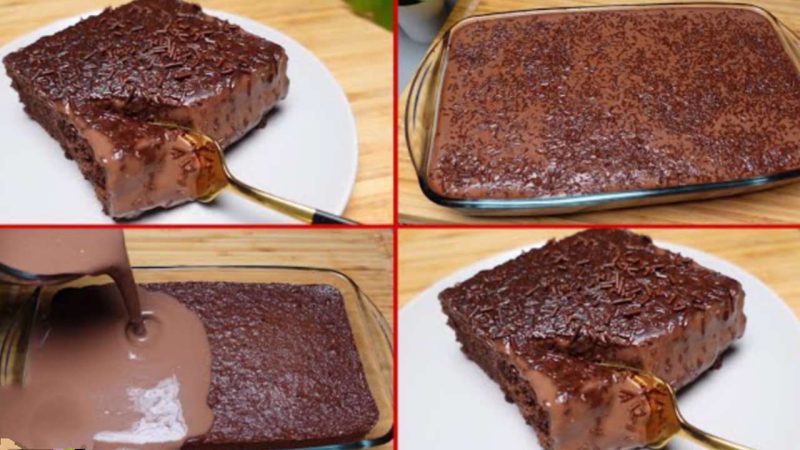 كيكة الخلاط السريعة بصوص الشوكولاتة اعمليها اقتصادية بكوب دقيق وبيضة  1 11zon resized 3