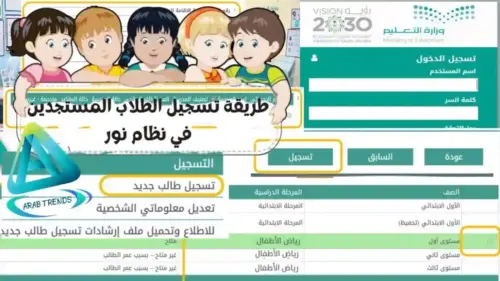 طريقة تسجيل طلاب رياض الاطفال المستجدين 1446