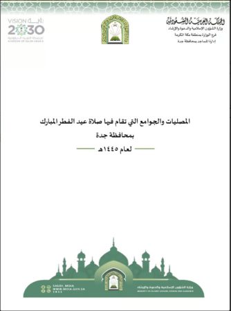 جوامع مصليات العيد الفطر في جدة 2024 - 1445
