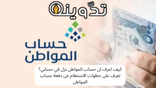 كيف اعرف ان حساب المواطن نزل في حسابي؟