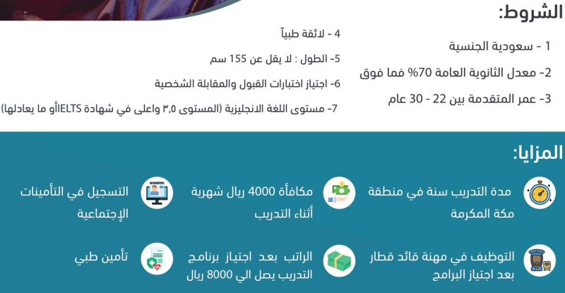 البرنامج التدريبي لتأهيل قائدات قطار الحرمين
