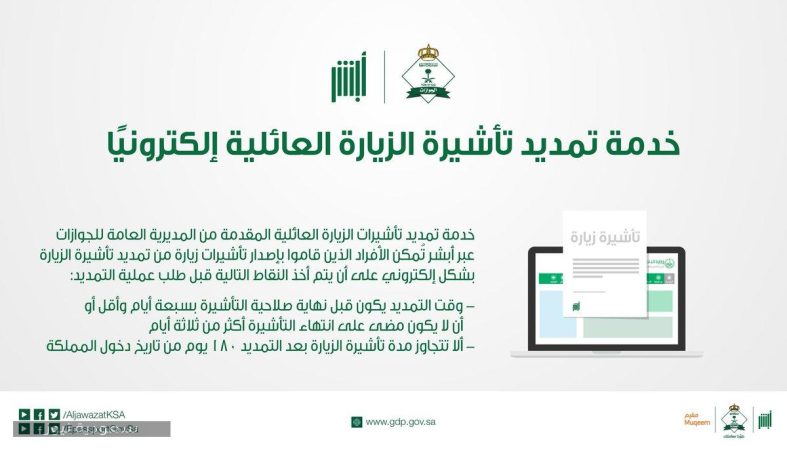 خطوات تمديد تأشيرة زيارة عائلية وما شروط الخدمة 1445؟ 1 تمديد تأشيرة زيارة عائلية