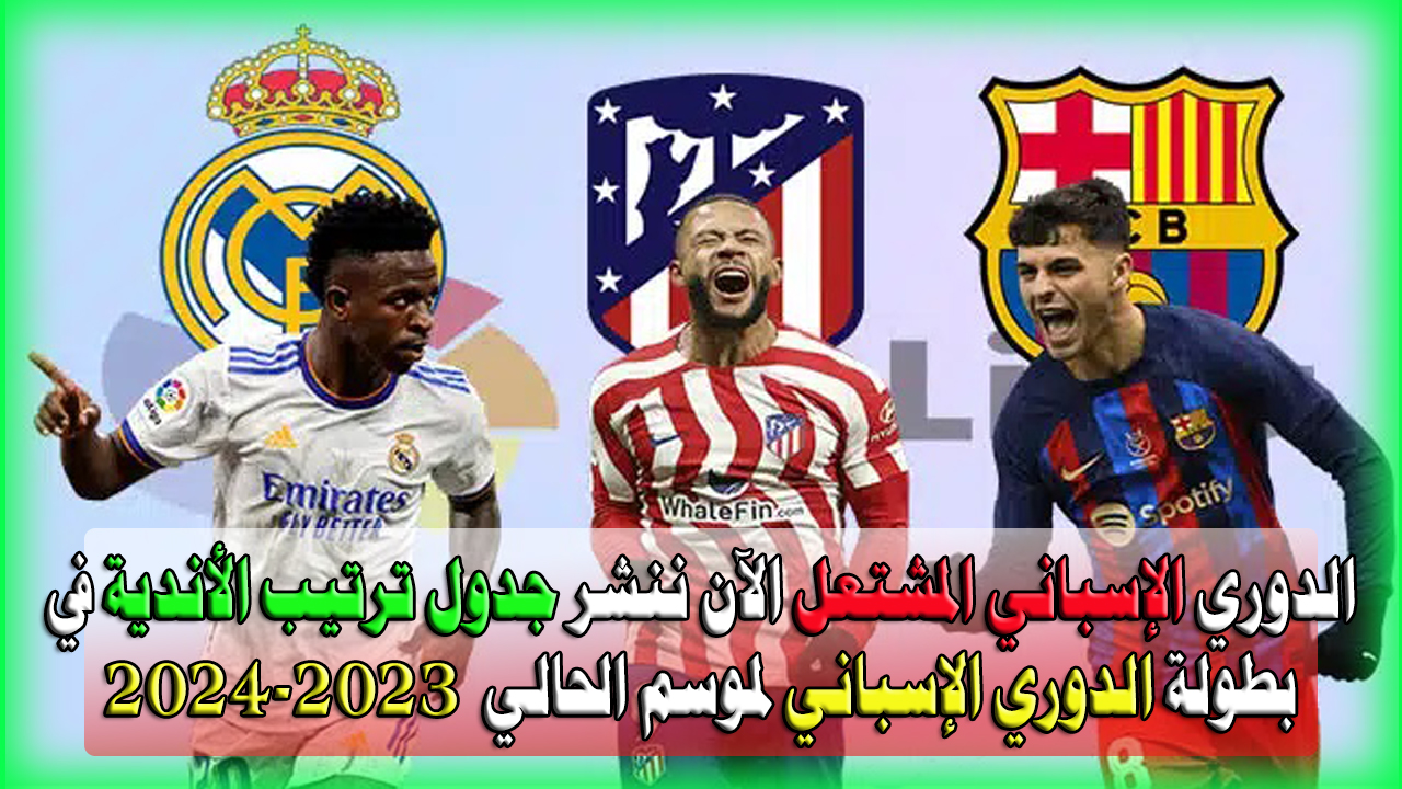 جدول ترتيب الأندية في بطولة الدوري الإسباني