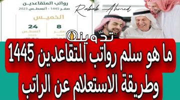 سلم رواتب المتقاعدين في السعودية 1445