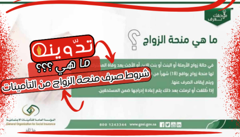 شروط صرف منحة الزواج من التأمينات