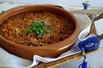 طريقة عمل طاجن لسان العصفور 14 طريقة عمل طاجن لسان العصفور