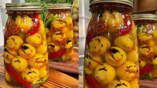 عمل مخلل الليمون والمخلل المشكل