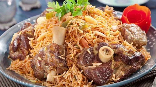 طريقة كبسة اللحم بالأرز البسمتي