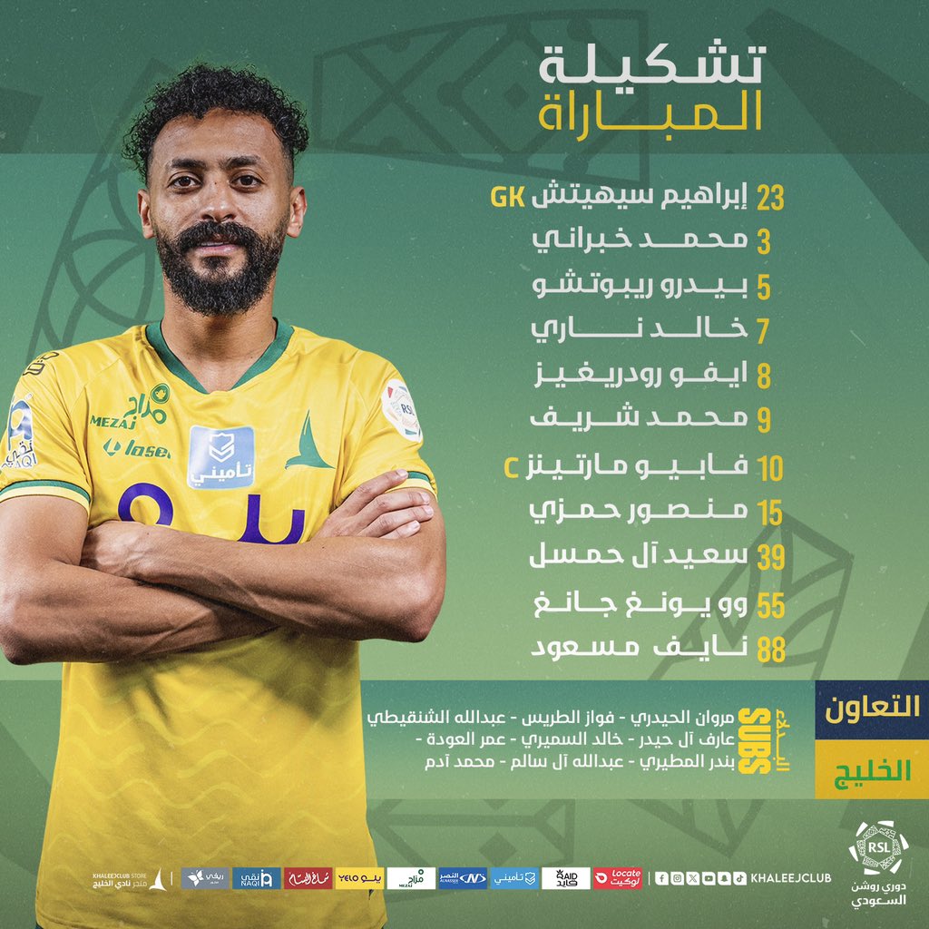 هُنا.. نتيجة مباراة التعاون والخليج في الجولة 28 من دوري روشن السعودي 2023-2024 3 مباراة التعاون والخليج